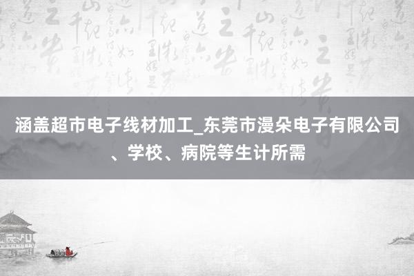 涵盖超市电子线材加工_东莞市漫朵电子有限公司、学校、病院等生计所需